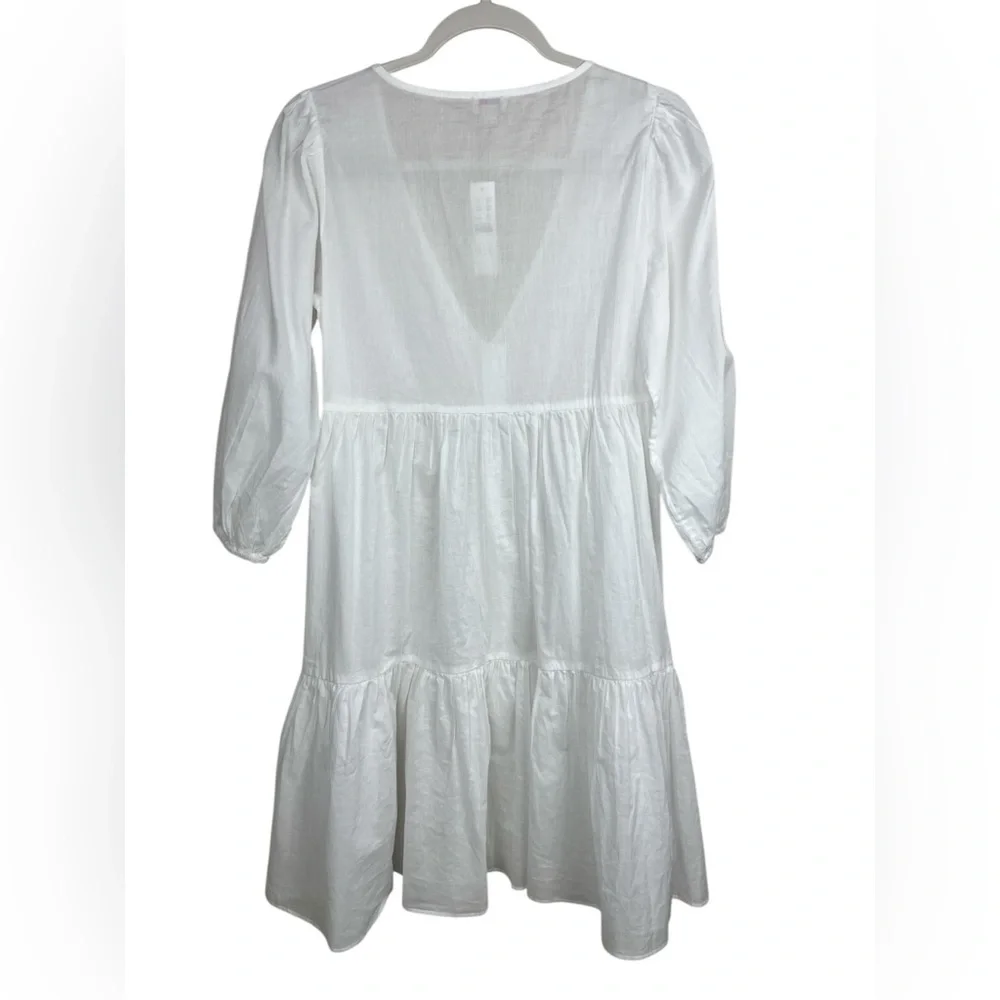 J Crew Button-front Beach Dress White XS Cotton